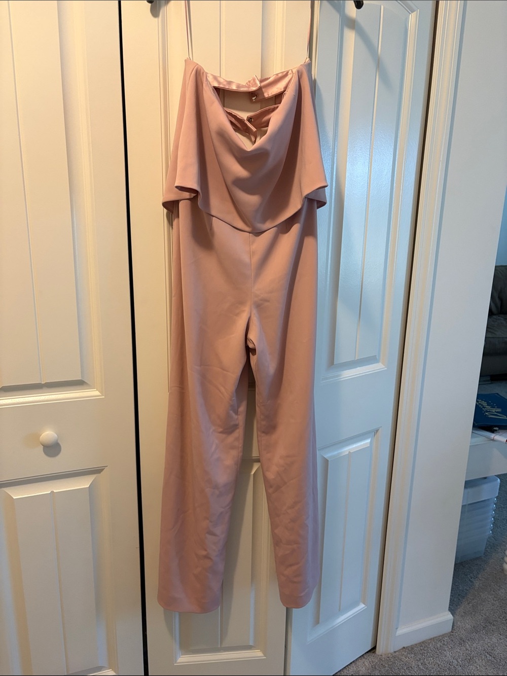 Jay Godfrey Women's Blush Pink strapless jumpsuit